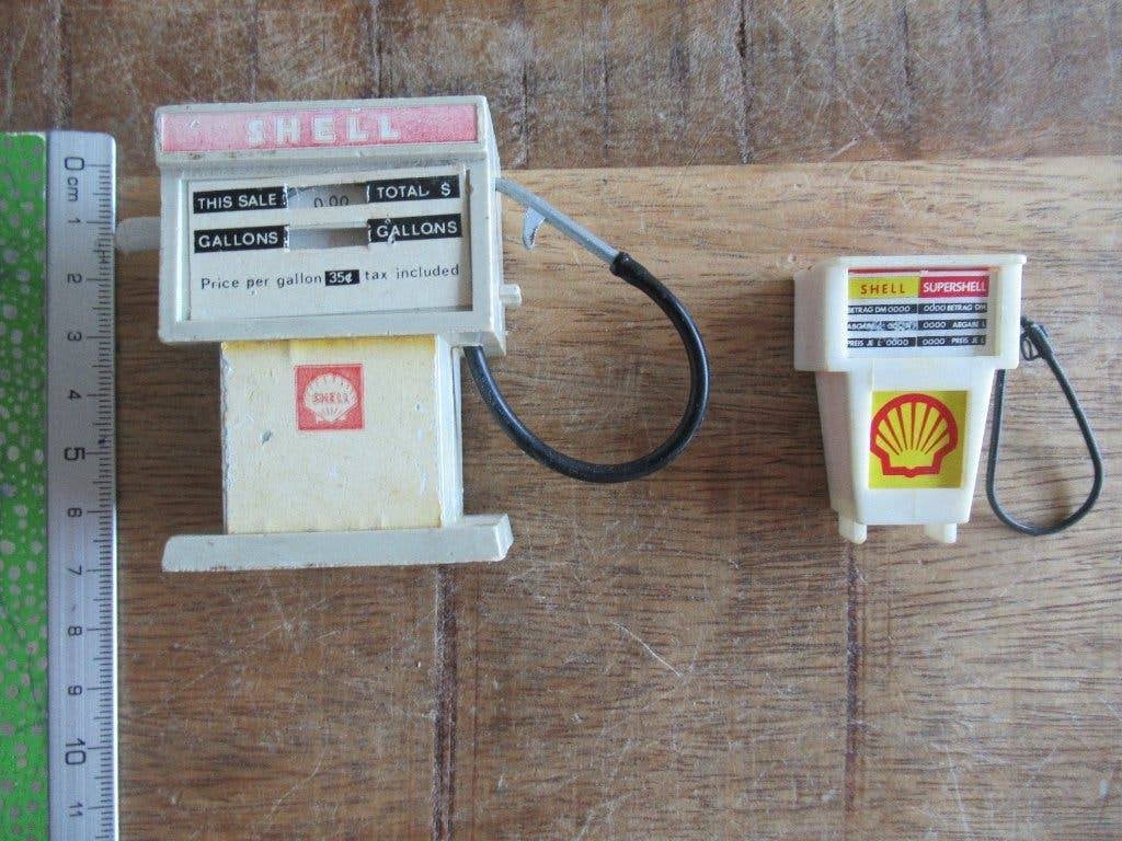 2 Vintage Shell Benzinepomp Pomp voor Sio caltex garage, Verzamelen, Ophalen of Verzenden, Gebruikt