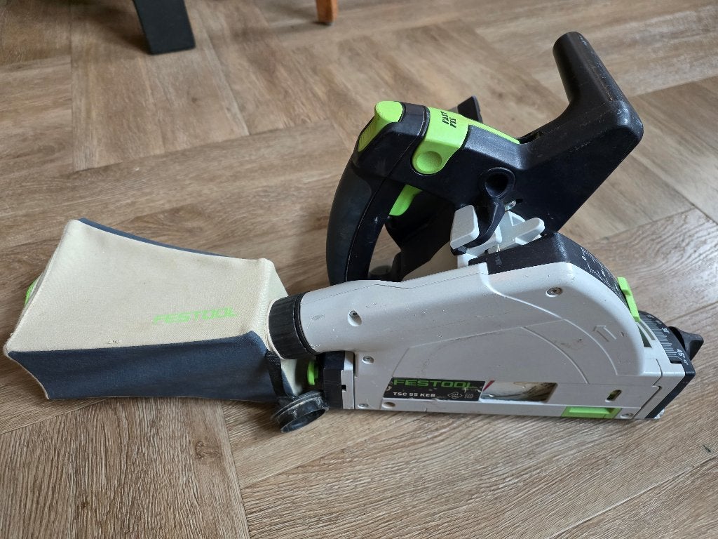 Festool TSC 55 KEB Invalcirkelzaag, Gebruikt, Invalzaag, Ophalen of Verzenden, 30 tot 70 mm