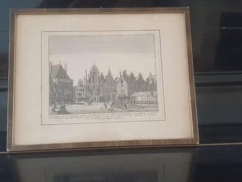 Gravure 1740 Jan van der Velde II Haarlem huis L J Koster, Antiek en Kunst, Kunst | Etsen en Gravures, Ophalen