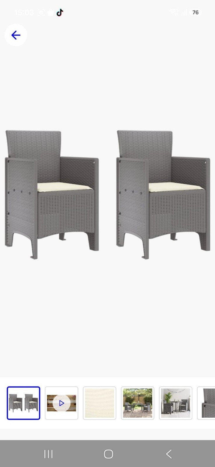 6 tuinstoelen zonder kussens, Tuin en Terras, Tuinstoelen, Ophalen, Nieuw, Kunststof