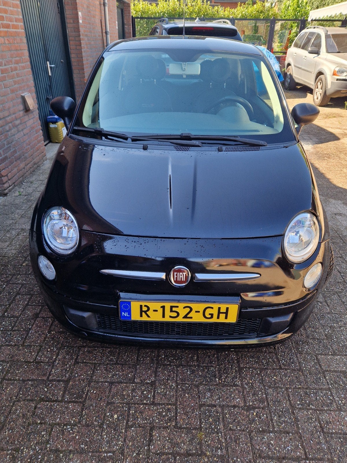 Fiat 500 1.2 2009 Zwart, Auto's, Voorwielaandrijving, 1242 cc, 4 cilinders, 840 kg