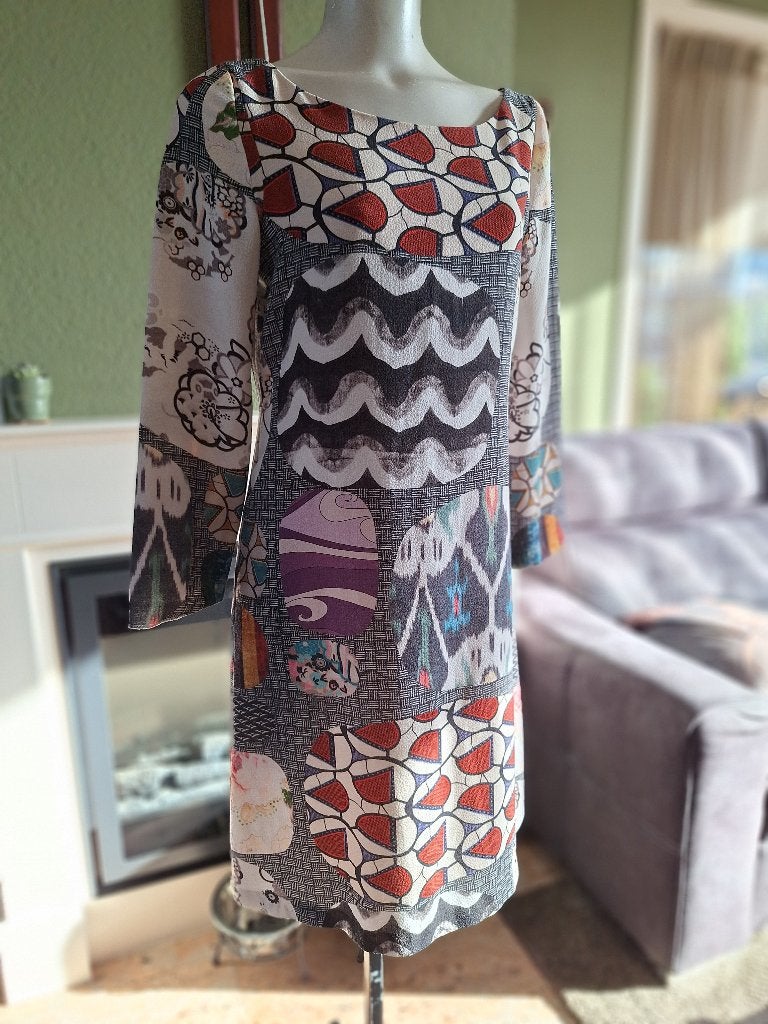 Maliparmi jurk multi color IT 44 NL 40, Kleding | Dames, Maat 38/40 (M), Overige kleuren, Verzenden, Zo goed als nieuw