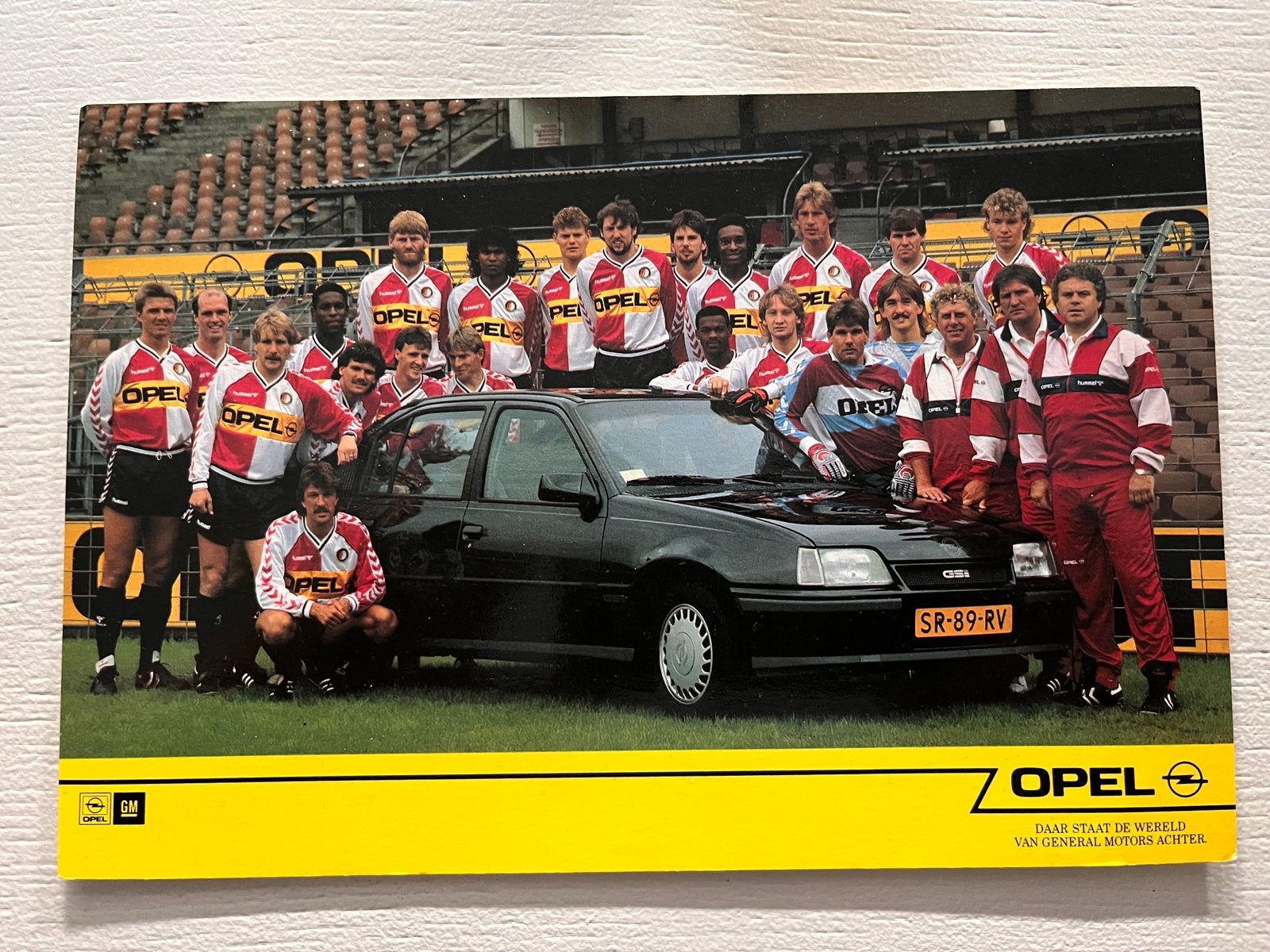 Feyenoord elftalkaart circa 24x16 cm, Ophalen of Verzenden, Zo goed als nieuw, Feyenoord