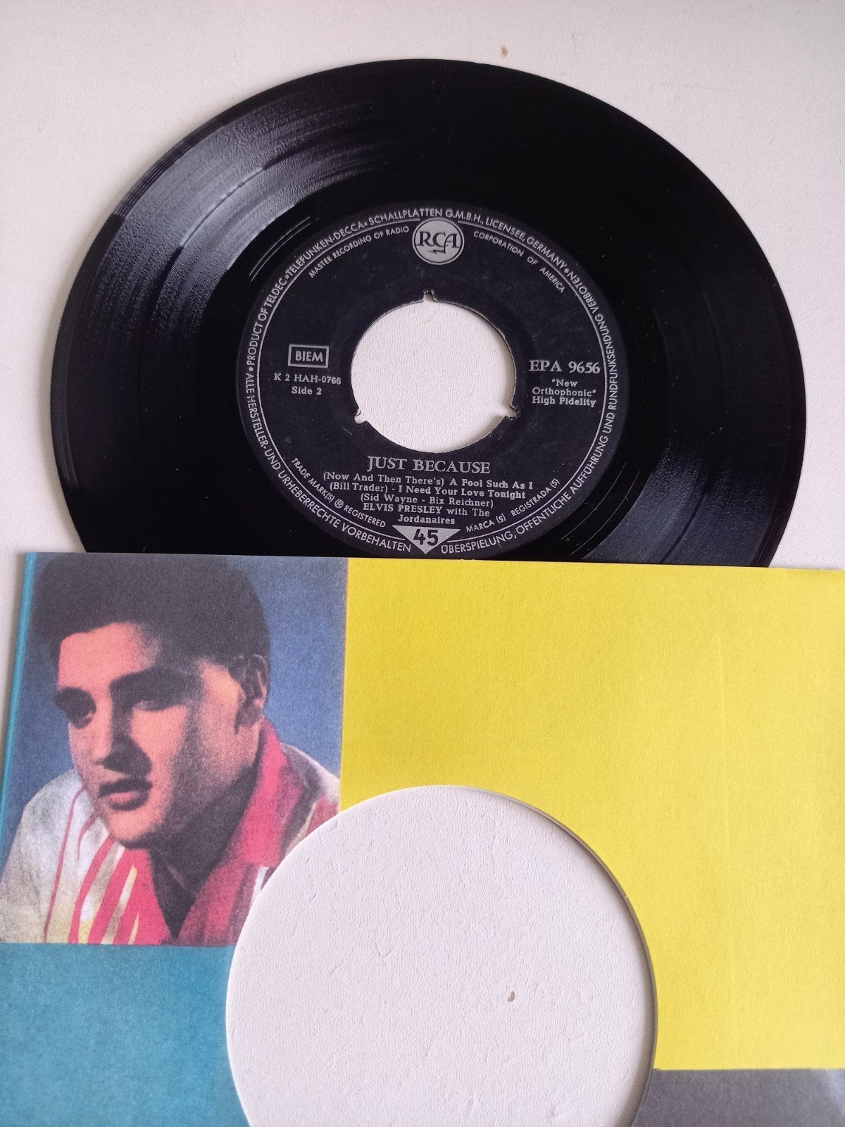 Elvis Presley epa 9656 - Just because, Ophalen of Verzenden, Zo goed als nieuw, Pop