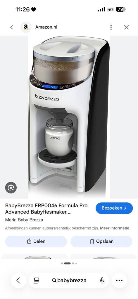 Baby Brezza Formula Pro Advanced - Gebruikt, perfect werkend, Ophalen of Verzenden, Zo goed als nieuw, Flessen- of potjesverwarmer