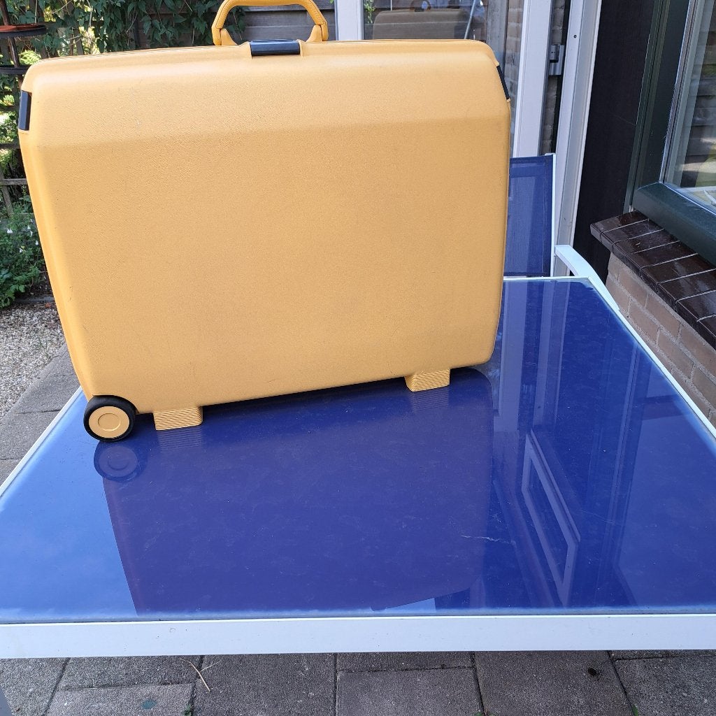 Samsonite reiskoffer, Sieraden, Tassen en Uiterlijk, Tassen | Reistassen en Weekendtassen, Gebruikt, 20 tot 30 cm, Geel, 60 tot 80 cm