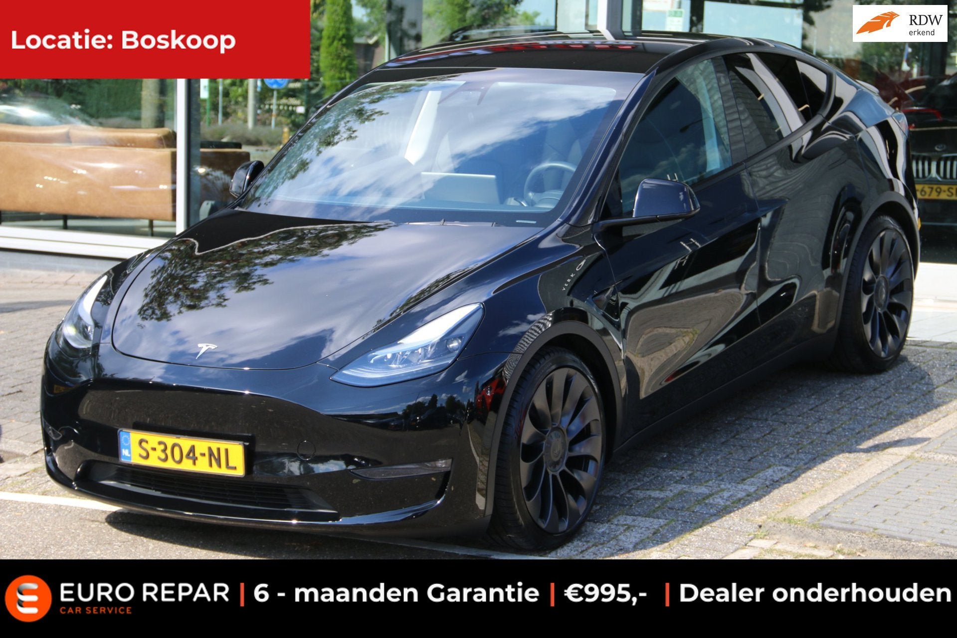 Tesla Model Y Performance AWD 75 kWh, Auto's, Gebruikt, 462 pk, 1972 kg, Zwart