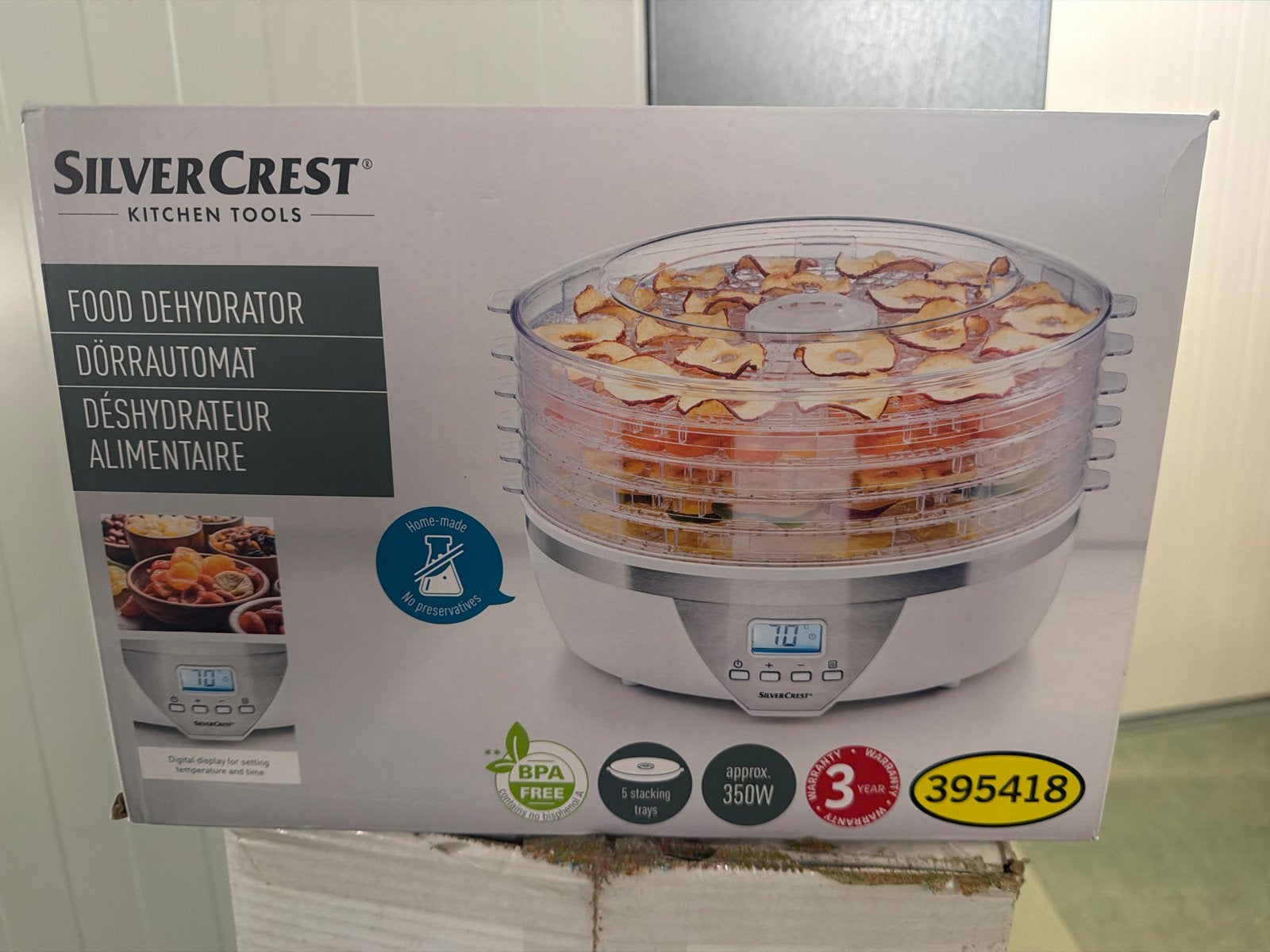 SilverCrest Voedseldroger Dörrautomat Dehydrator, Ophalen of Verzenden, Nieuw