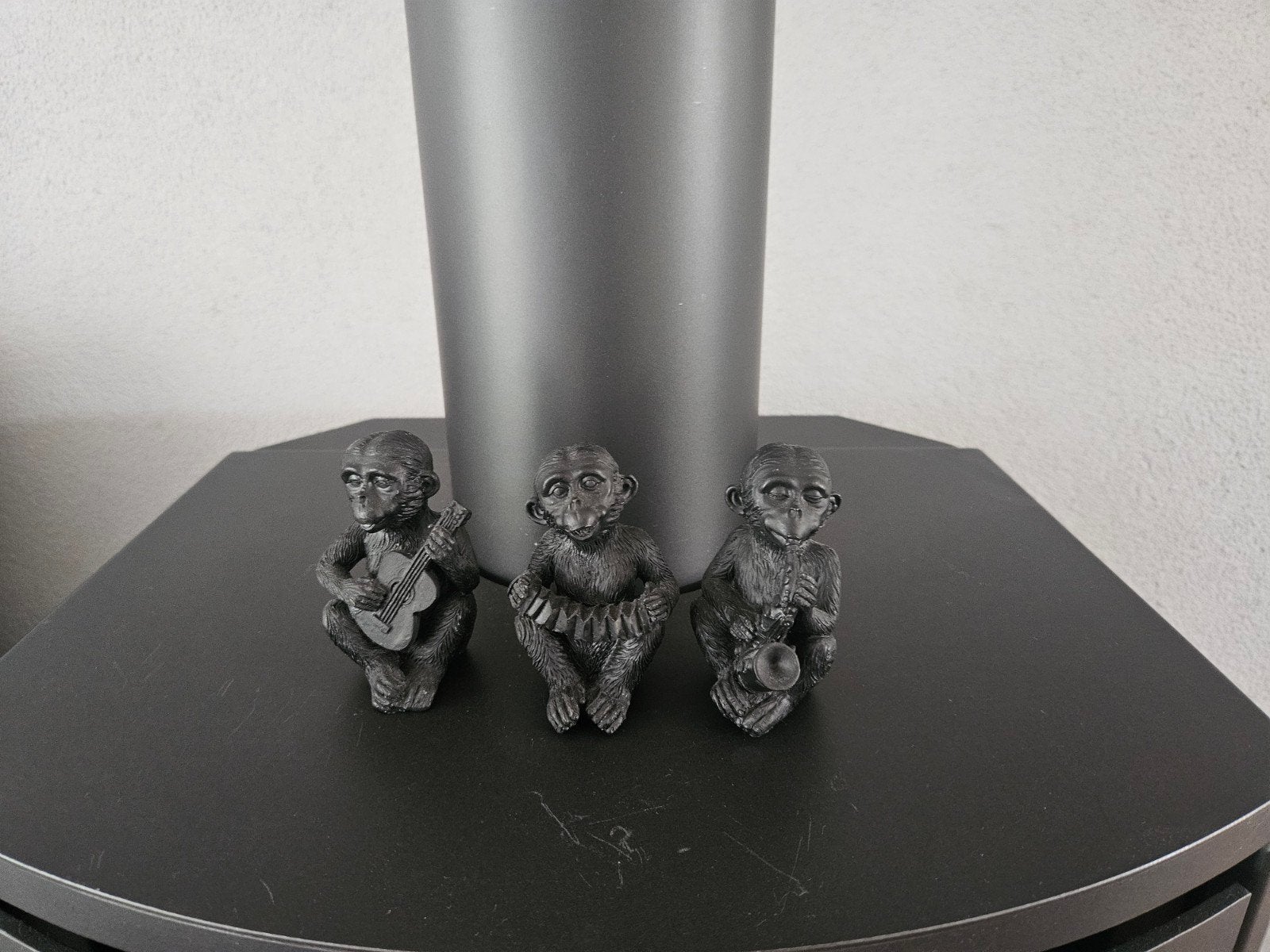 Set van 3 muzikale apen beeldjes, Zwart, Overige materialen, Overige stijlen, Ophalen of Verzenden