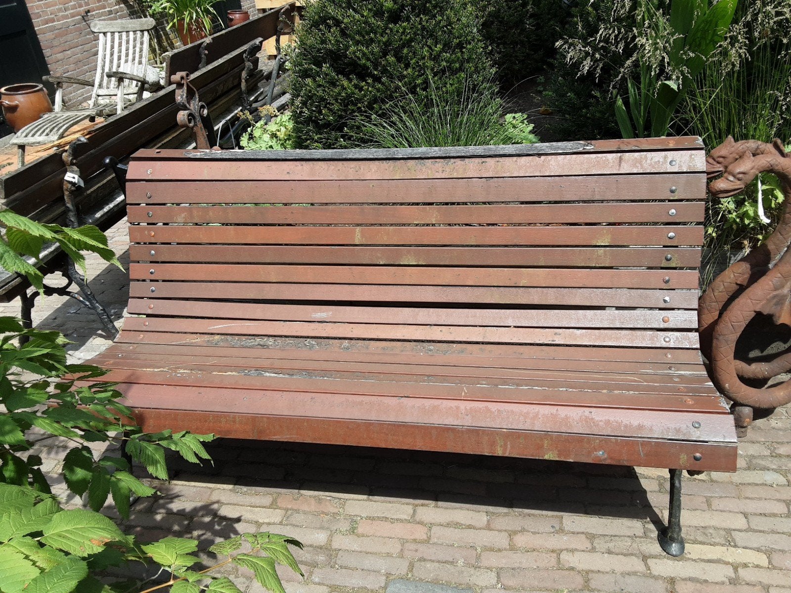 Gietijzeren tuinbank, Ophalen, Overige materialen