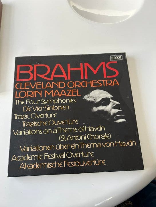 Brahms: The Four Symphonies - Cleveland Orchestra, Maazel, Ophalen of Verzenden, Zo goed als nieuw, Romantiek, 12 inch