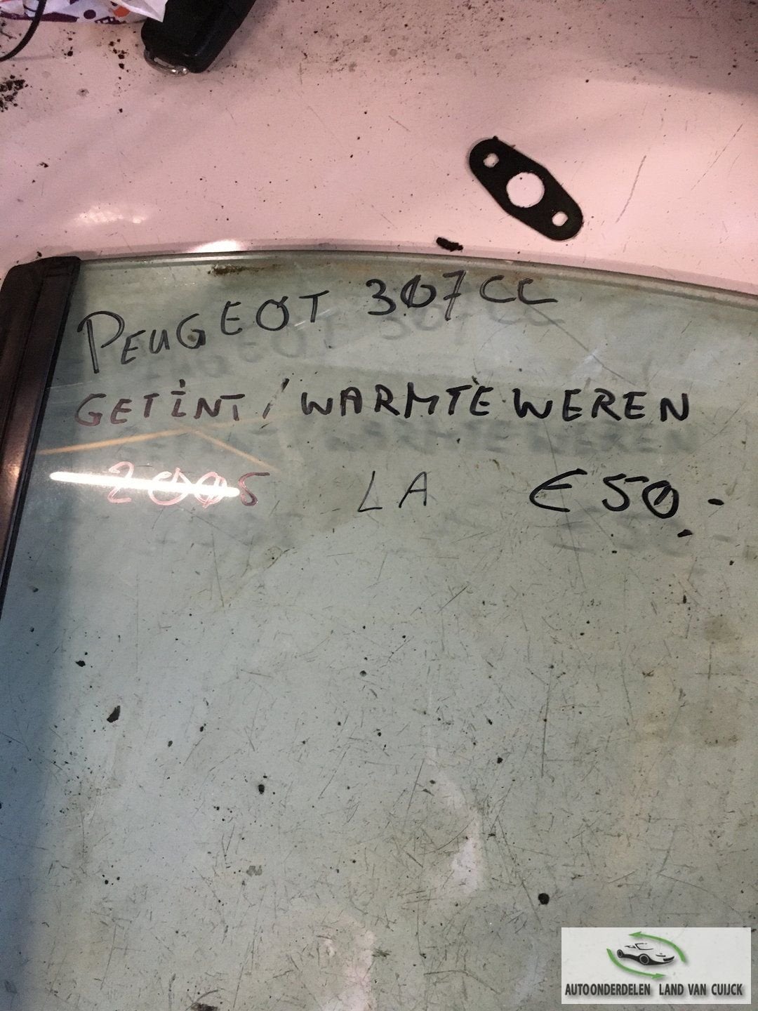 Peugeot 307 CC 2005 Zijruit Links