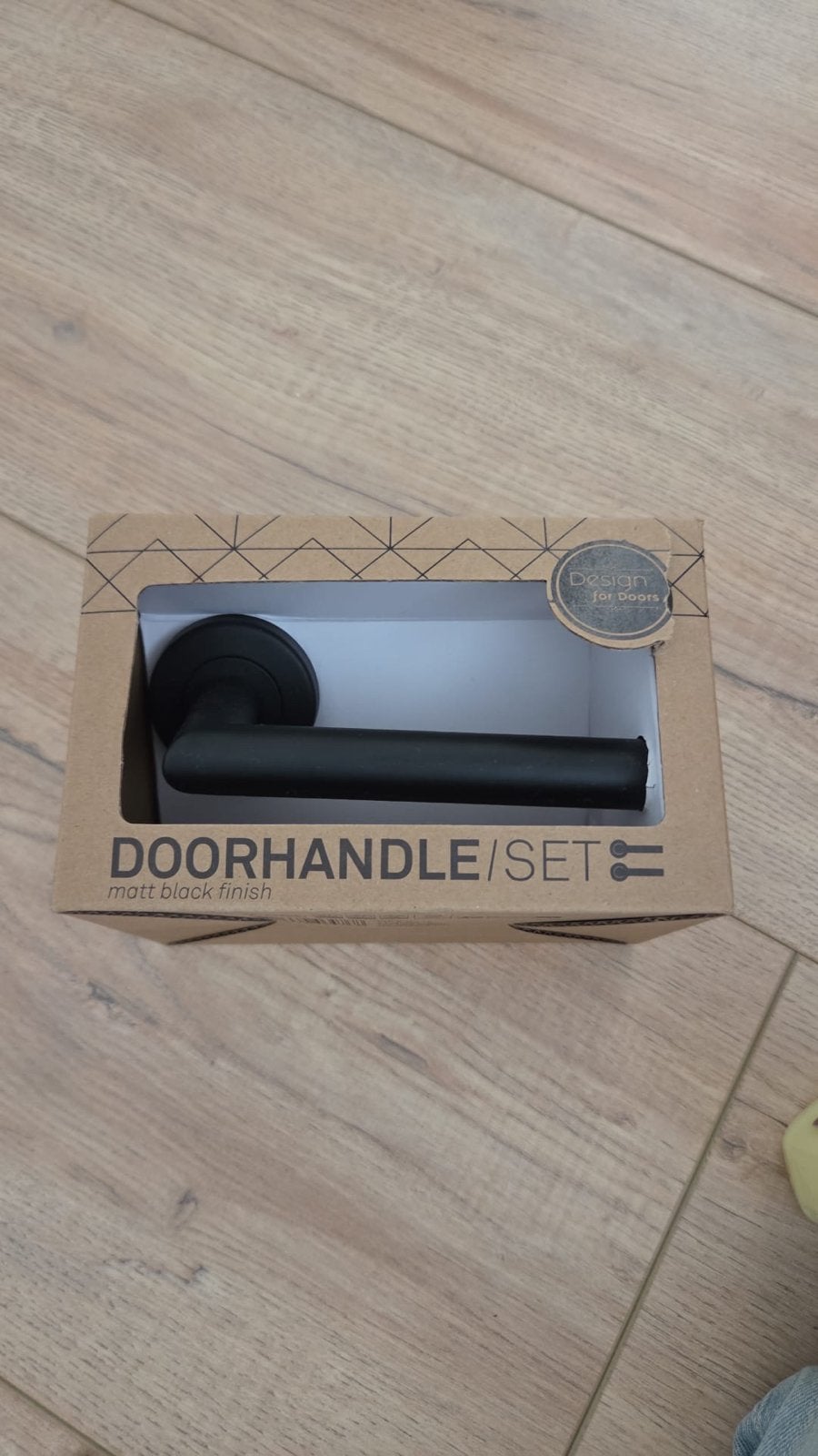 Deurklinken set zwart - Nieuw in doos, Ophalen, Nieuw, Overige materialen, Klink of Kruk