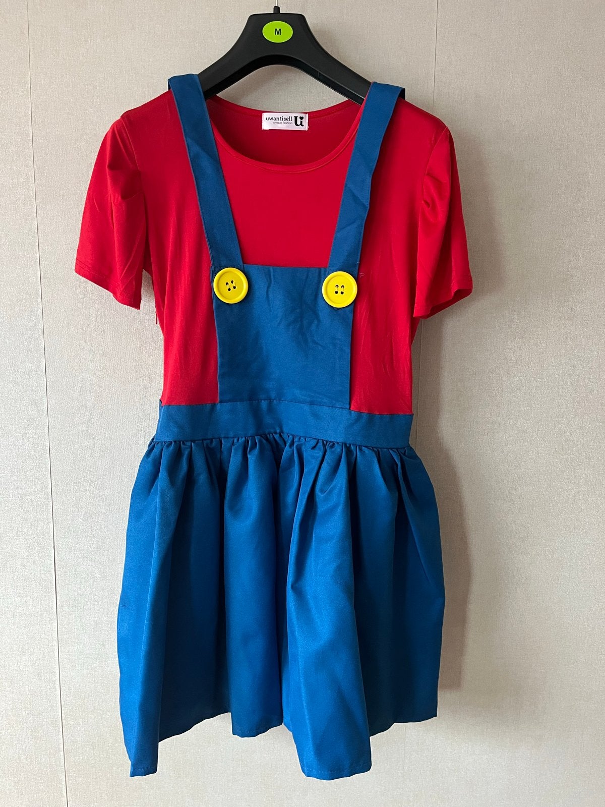 Mario/Luigi kostuum voor dame- Maat L, Ophalen of Verzenden, Zo goed als nieuw, Maat 42/44 (L), Carnaval
