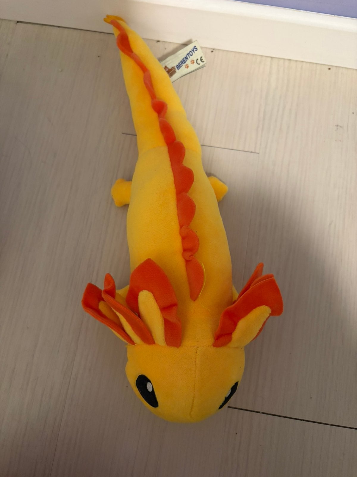 Gele axolotl knuffel, Kinderen en Baby's, Speelgoed | Knuffels en Pluche, Overige merken, Geel, Overige typen, Ophalen of Verzenden