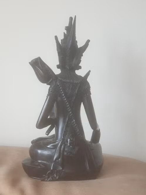 Dewi Sri Beeld houtsnijwerk zwart hout (ebben?), Antiek en Kunst, Ophalen