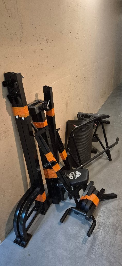 halter en gewichten, Sport en Fitness, Ophalen, Gebruikt, Benen, Halterset