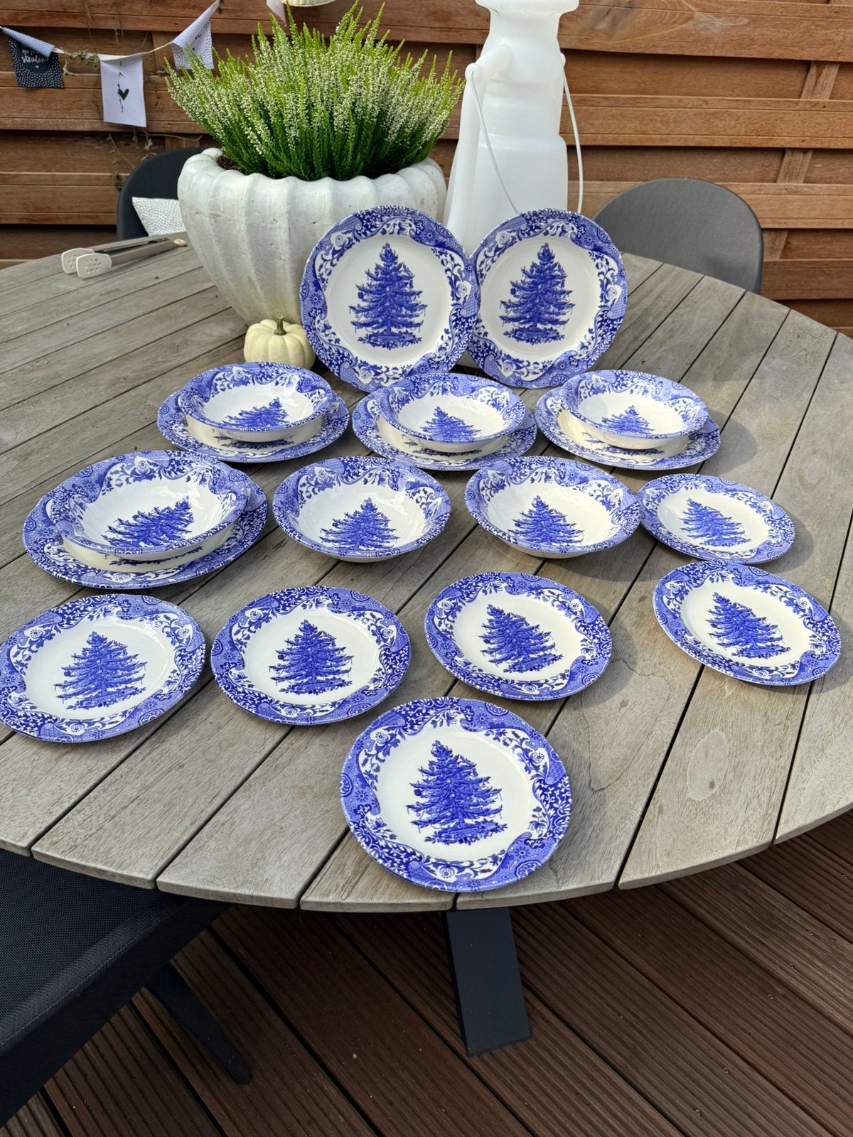 Spode Italian Christmas 18 dl 6 pers servies kerst set nieuw, Ophalen, Nieuw, Porselein, Compleet servies