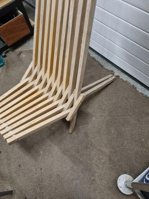 tuinstoel hout designe inklapbaar, Ophalen of Verzenden, 'T Olde Gre-j, Info@toldegrej.nl, Endepoelstraat 20f Didam