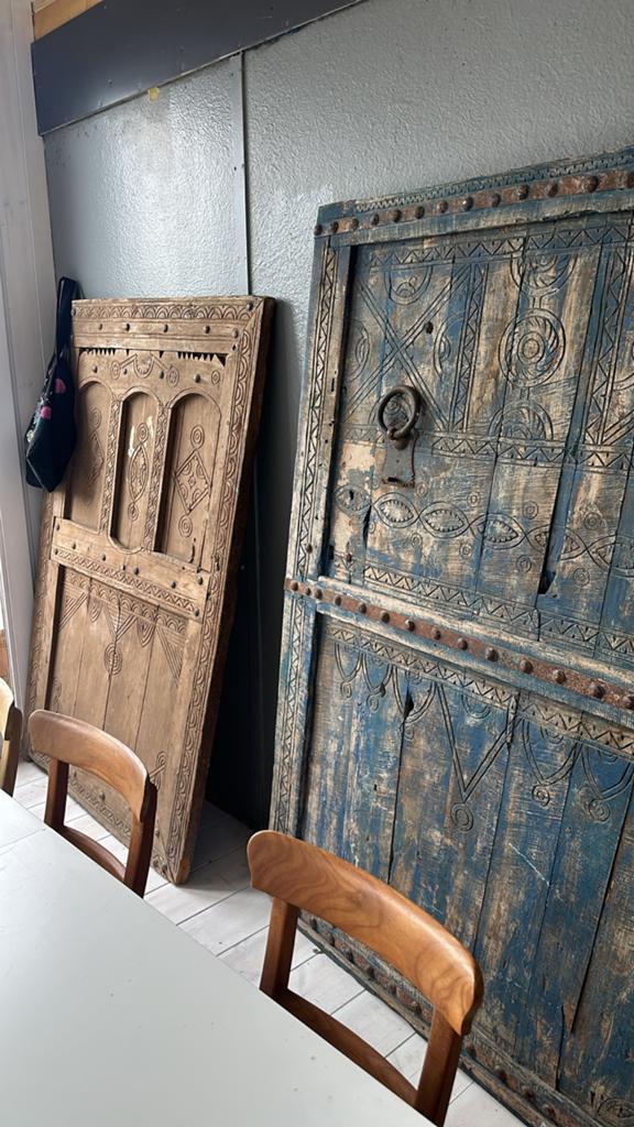 Unieke handgesneden houten deuren - Decoratief, Ophalen of Verzenden