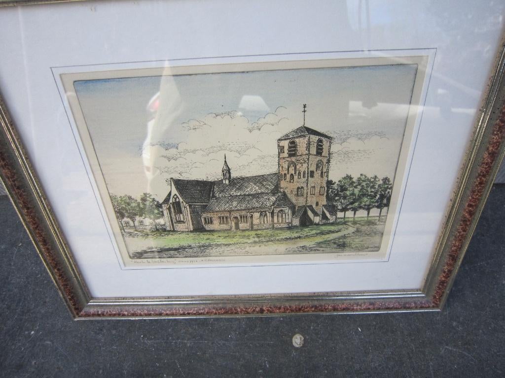 Ets van de Kerk in Valkenburg, Ao 1732,/Rademaker/Noordhuis, Antiek en Kunst, Ophalen, Ets