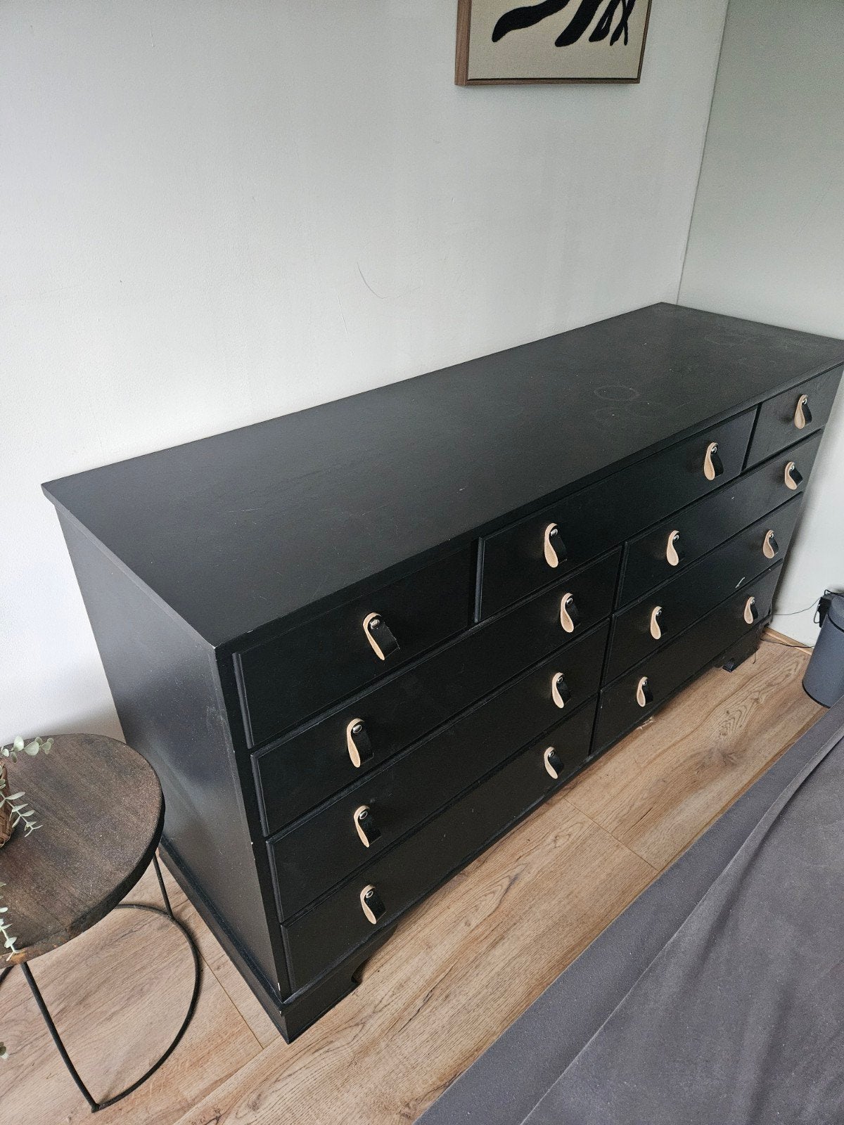Zwart dressoir met veel opbergruimte, Ophalen, Gebruikt, 150 tot 200 cm, Met lade(s)