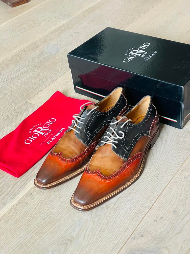 Nieuwe Giorgio Platinum Leren Schoenen - 44, Kleding | Heren, Schoenen, Ophalen of Verzenden, Nieuw, Veterschoenen