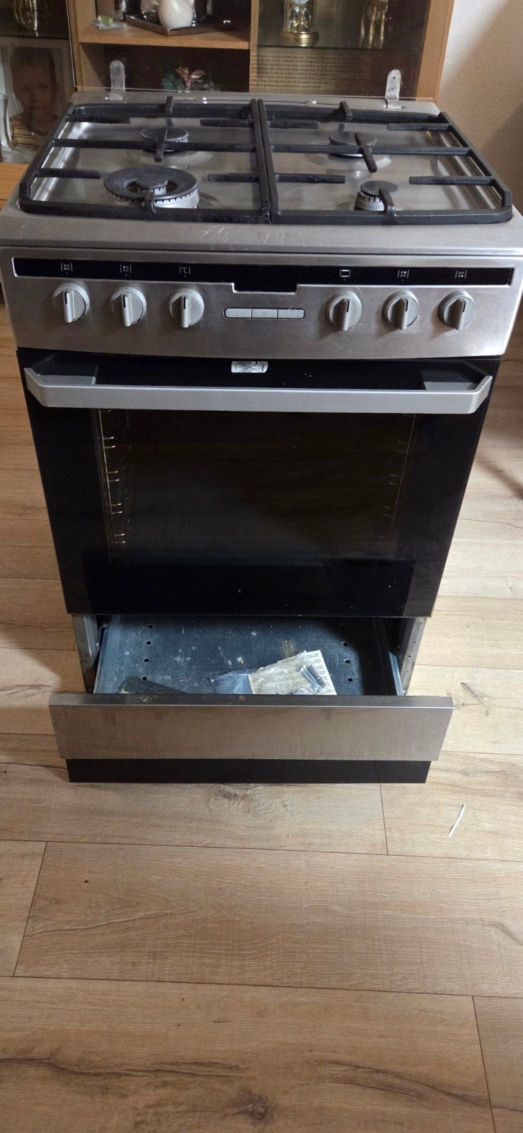 Vrijstaand gasfornuis met oven - Gebruikt, Ophalen, Gebruikt, 60 cm of meer, 4 kookzones