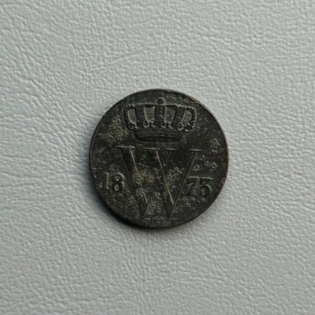1/2 cent 1873, Postzegels en Munten, Munten | Nederland, Ophalen of Verzenden, Koning Willem III, 1 cent