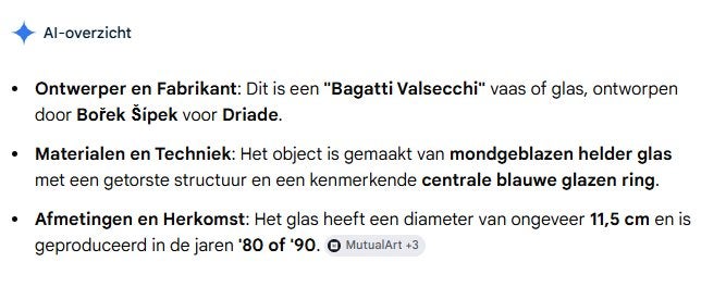 Borek Sipek - vaas Bagetti Valsecchi voor Driade, Ophalen of Verzenden