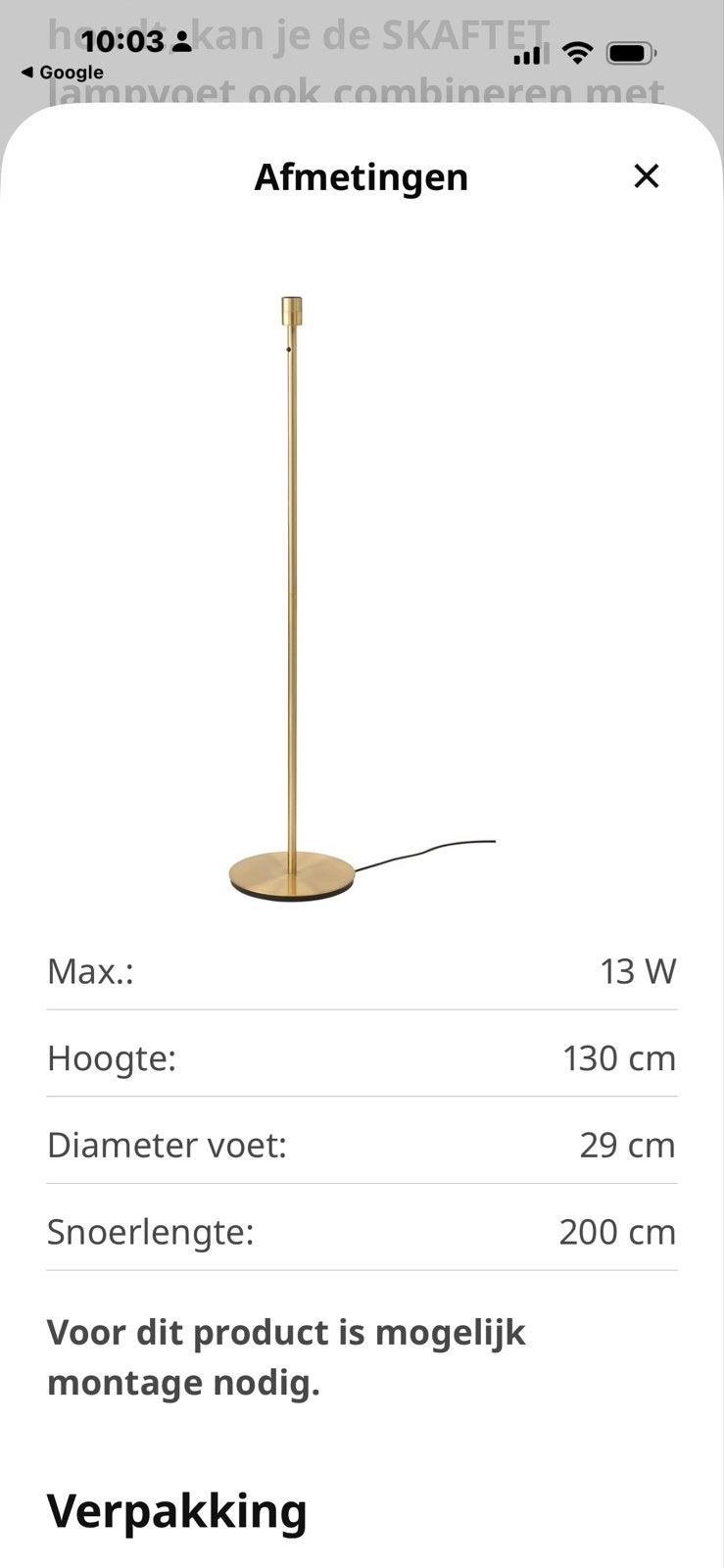 2x Skaftet messing staande lampen, 130 cm hoog, Ophalen, Zo goed als nieuw, Metaal, 100 tot 150 cm