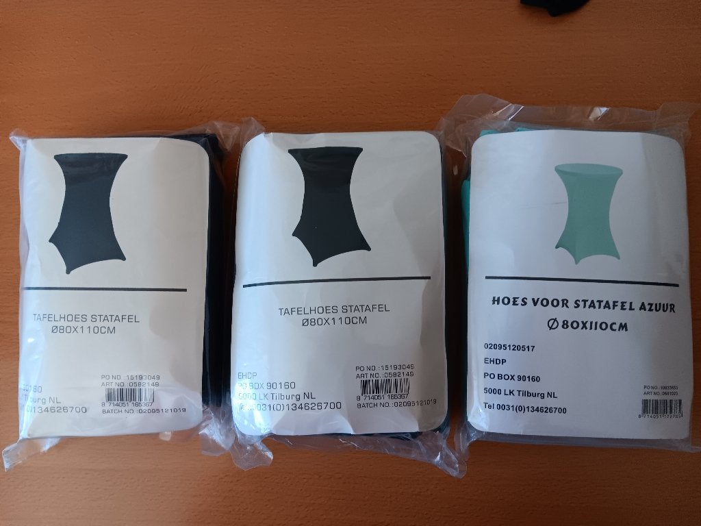 3st Statafelhoezen of statafelrokken 3 kleuren Ø80 x H110 cm, Huis en Inrichting, Ophalen, Nieuw, Overige vormen