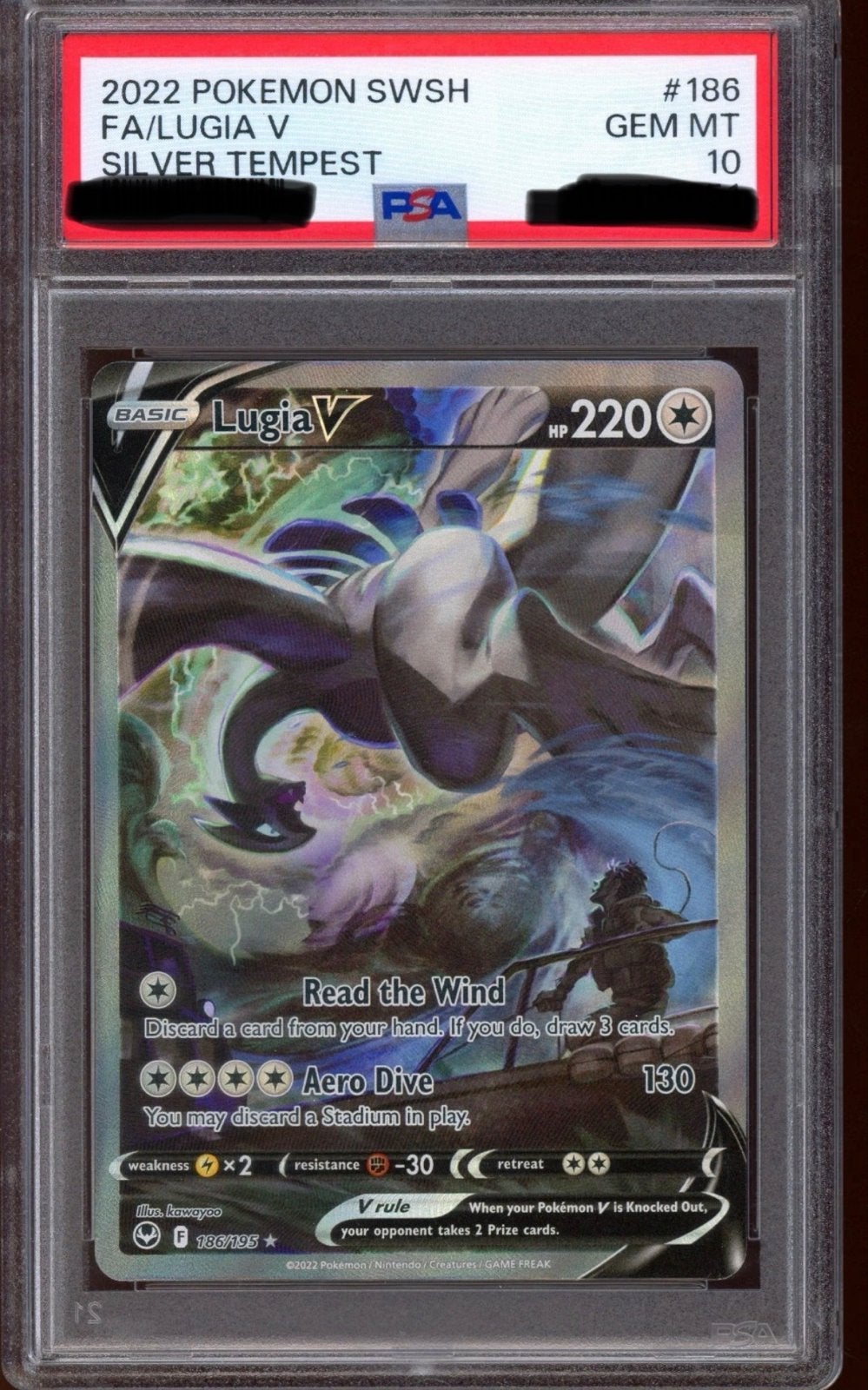 PSA 10 Lugia V Pokémon Kaart, Ophalen, Zo goed als nieuw, Losse kaart, Foil