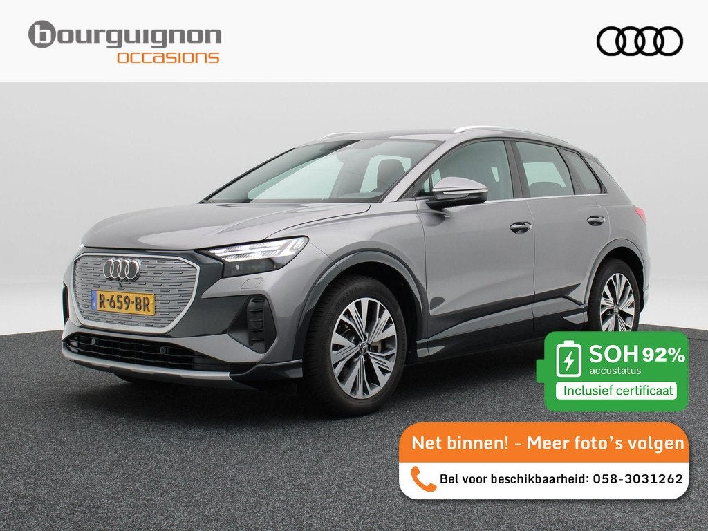 Audi Q4 e-tron 45 quattro Advanced edition 77 kWh 265 Pk | S, Automatische klimaatregeling, Stof, Gebruikt, Zwart