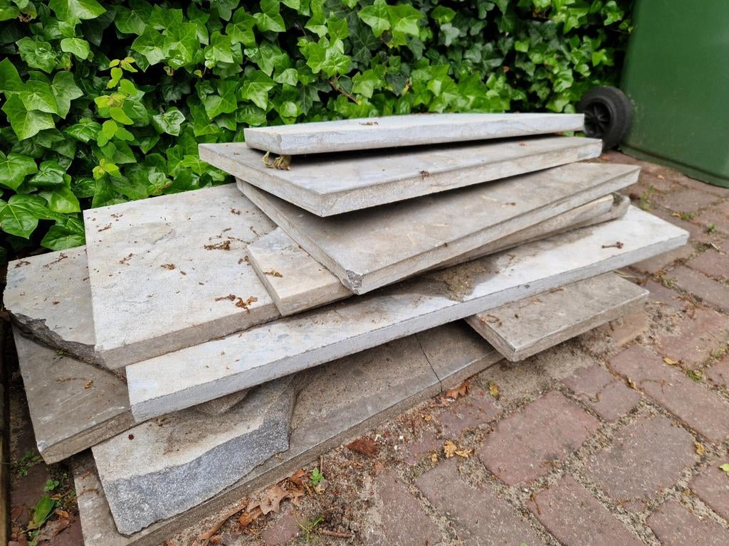 Chinees hardstenen zaagstukken (gratis), Tuin en Terras, Ophalen, Gebruikt, Terrastegels, Natuursteen