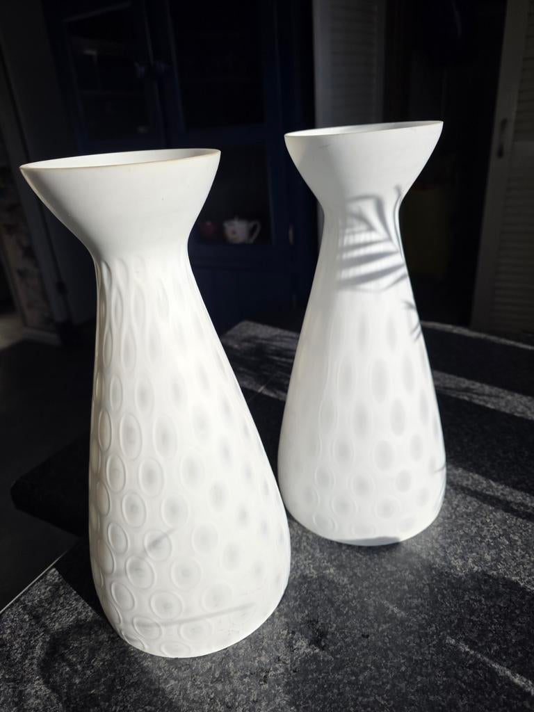 Mid Century glazen Diabolo hanglamp van Aloys Gangkofner, Ophalen