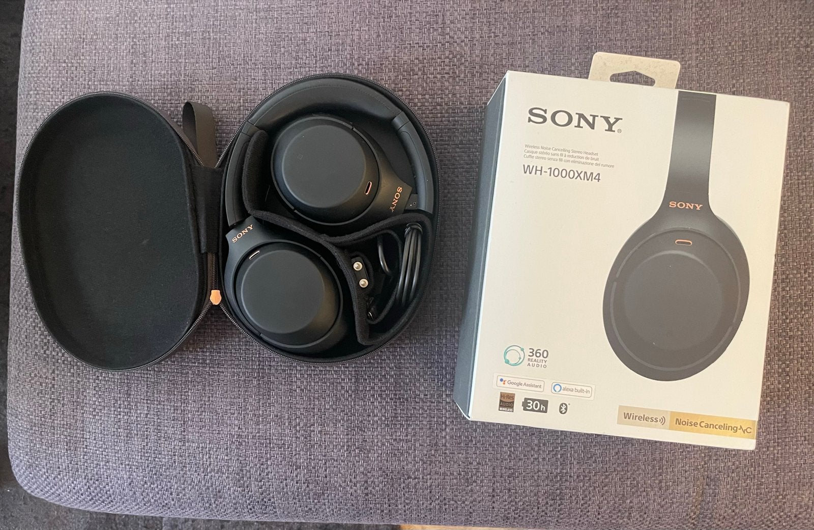 Sony WH-1000XM4 Noise Cancelling Koptelefoon Zwart, Ophalen, Bluetooth, Zo goed als nieuw, Zwart