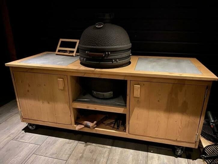 Douglas Large buitenkeuken Big Green egg Kamado joe bastard, Buitenbeleving bouw, Houtskool, Nieuw, Ophalen of Verzenden
