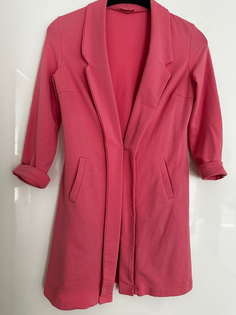 Dames blazer lang roze, Ophalen of Verzenden, Jasje, Roze, Maat 36 (S)