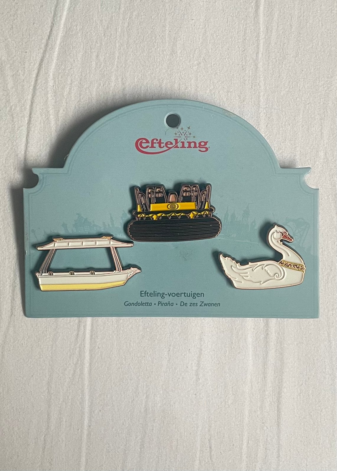 Efteling Voertuigen pinset — EPP 449 t/m 451, Verzamelen, Efteling, Ophalen of Verzenden, Zo goed als nieuw, Overige typen