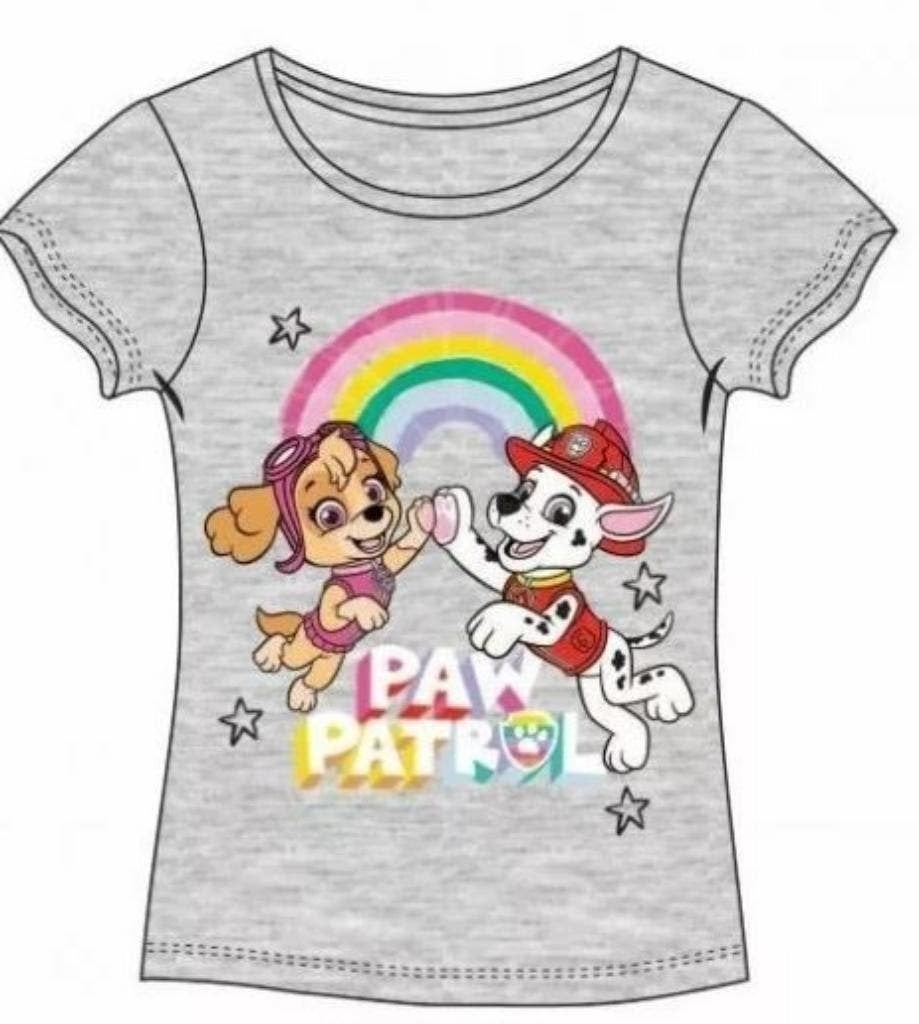 Paw Patrol T-shirt Pawsitive Grijs - Maat 116 - 128 - Katoen, Meisje, Nieuw, Ophalen of Verzenden, Paw Patrol