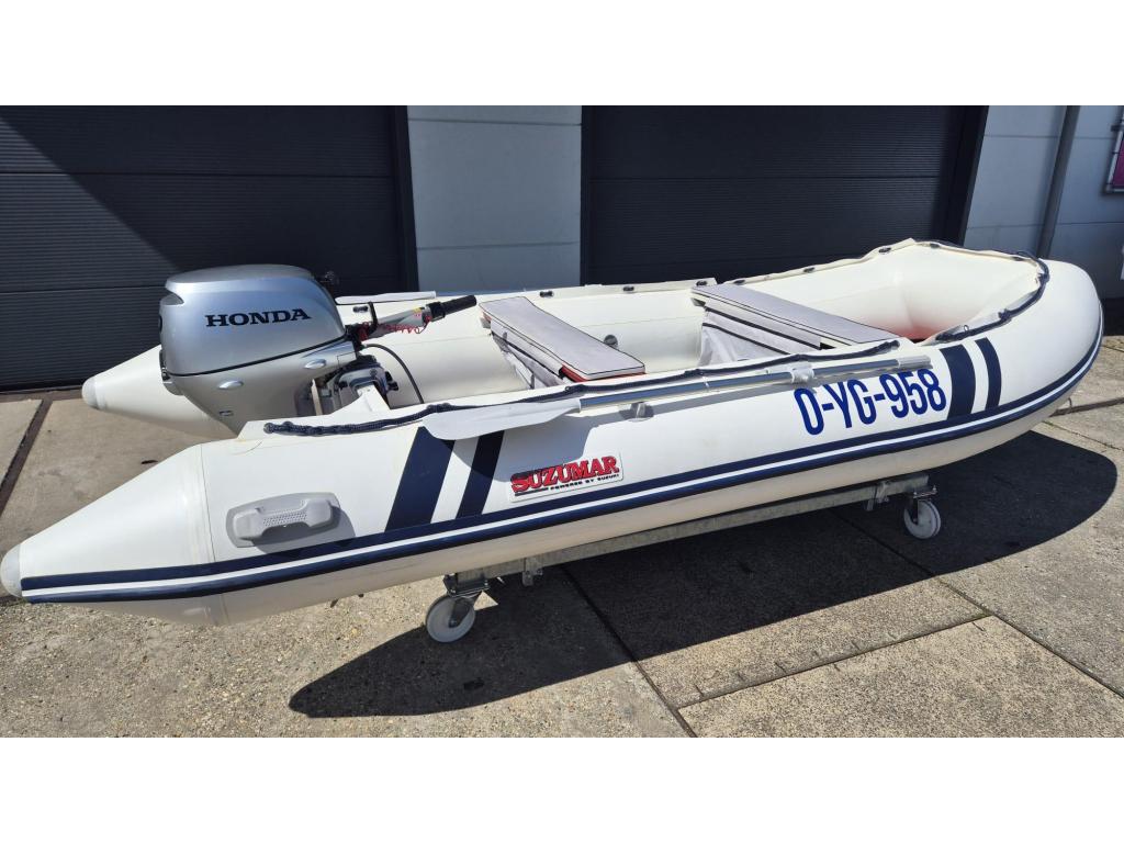 Zeer mooie Suzamar 390 ALU met Honda 20pk BJ2022, Watersport en Boten, Rubberboten, Niet ingevuld, Gebruikt, 4 m, Suzumar