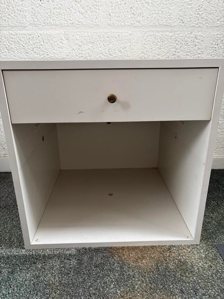 Wit kastje met lade Pastoe, Huis en Inrichting, Kasten | Ladekasten, Ophalen, Gebruikt, 1 of 2 laden, 50 tot 100 cm