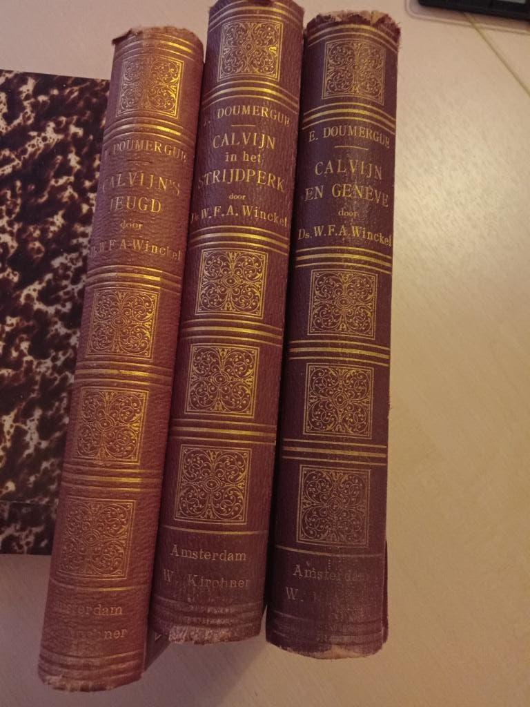Drie boeken over Calvijn van E. Doumergue, Ophalen of Verzenden
