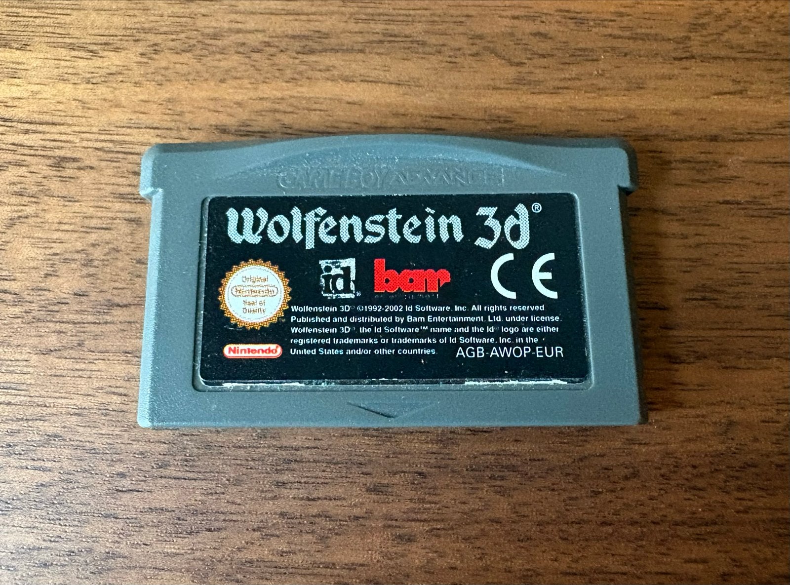 Wolfenstein 3D Game Boy Advance (GBA) Cartridge, Spelcomputers en Games, Games | Nintendo Game Boy, Gebruikt, Shooter, 1 speler