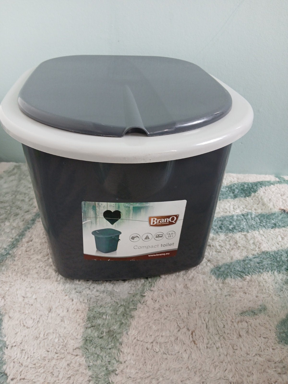 Toilet emmer/compact toilet Branq, Ophalen, Gebruikt, Kunststof, Met deksel