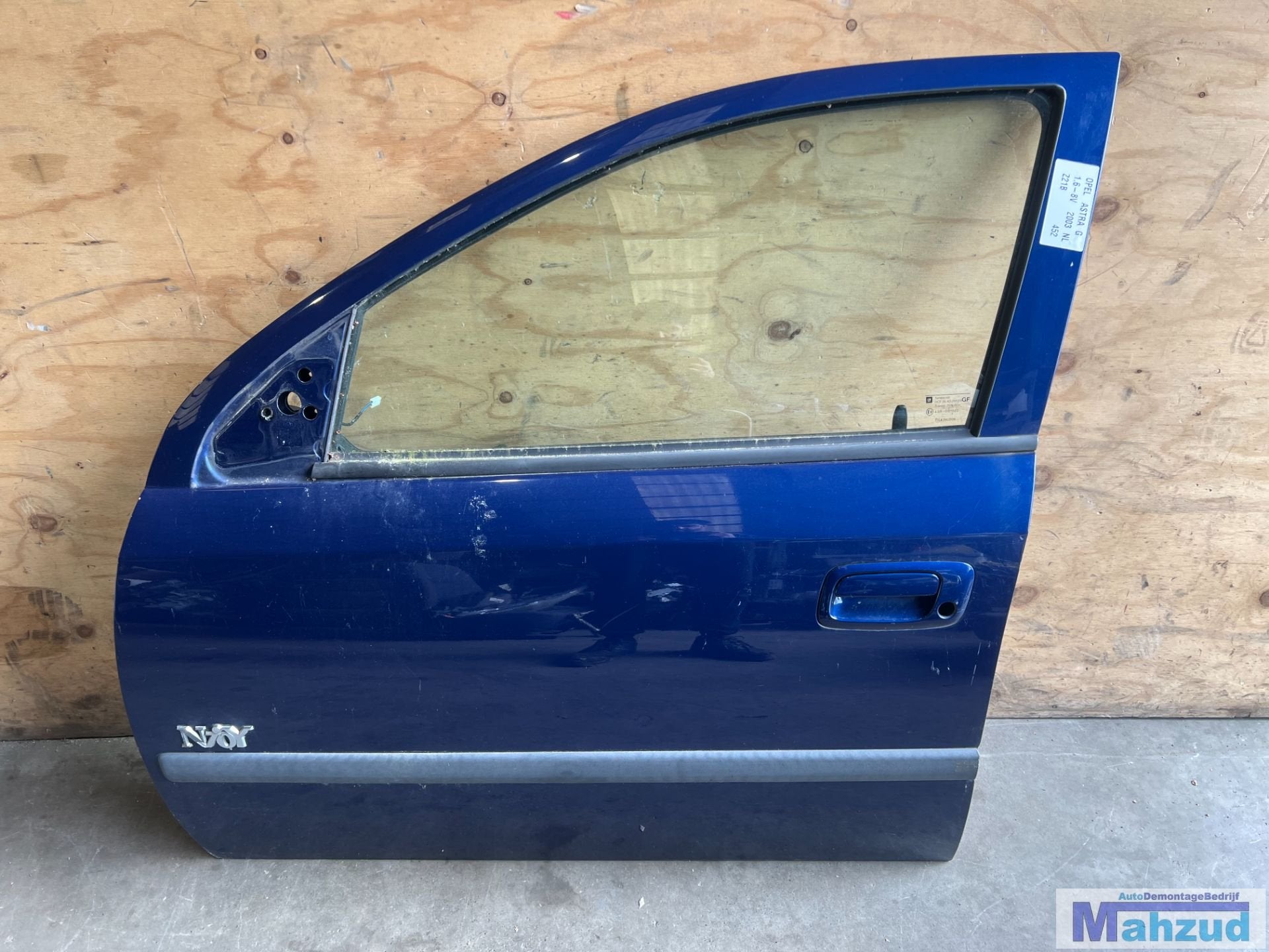OPEL ASTRA G Blauw Z21B links voor deur portier 1997-2004, Gebruikt, Deur, Opel Automobile GmbH, Ophalen of Verzenden