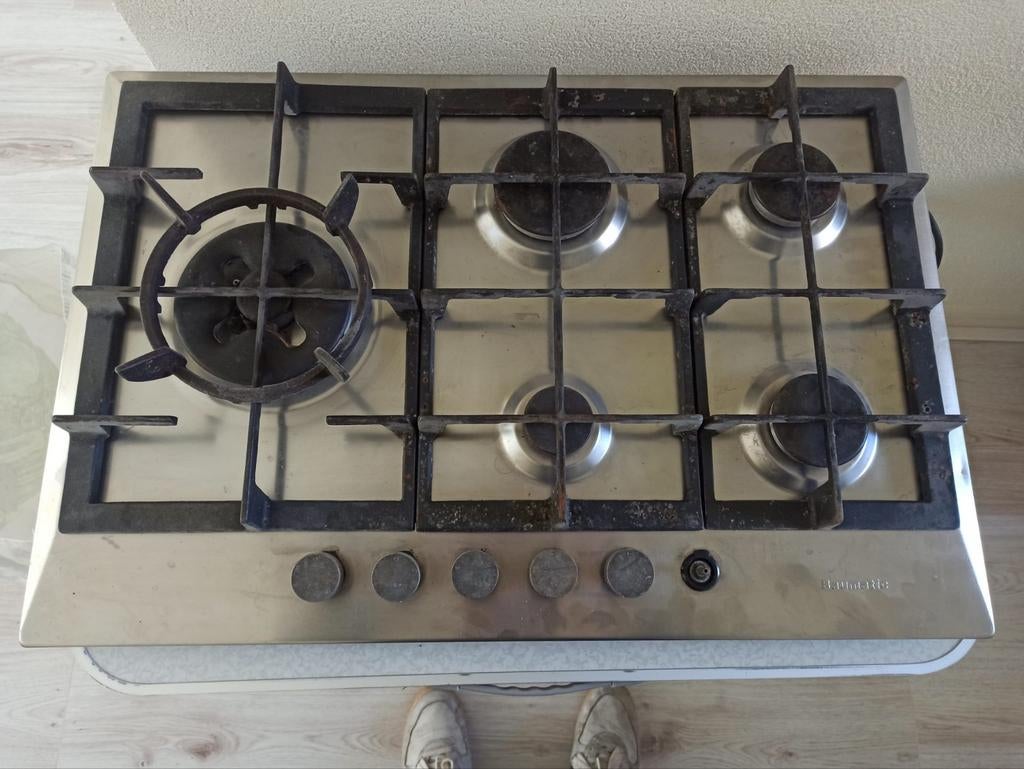 Baumatic P8S Gasfornuis - 6 Kookzones - RVS, Ophalen, Gebruikt, 60 cm of meer, Gas