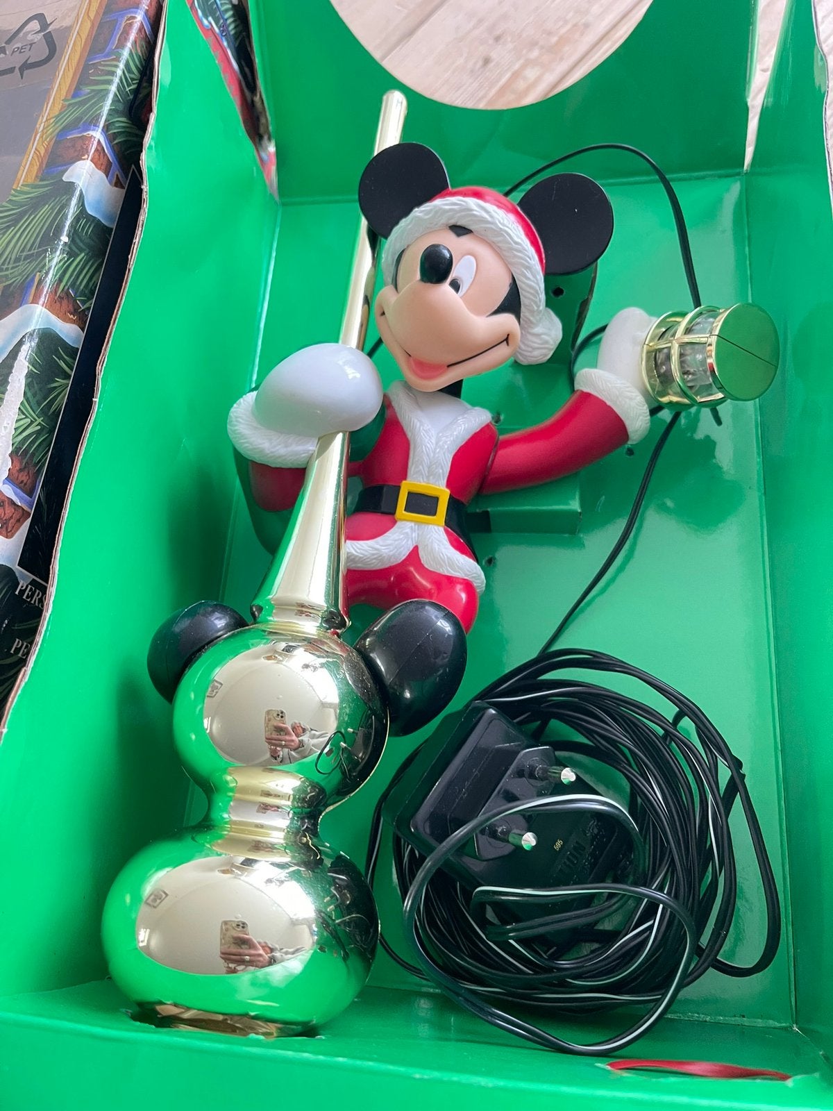 Vintage Mickey mouse piek mr. Christmas als nieuw doos, Ophalen, Mickey Mouse, Zo goed als nieuw, Overige typen
