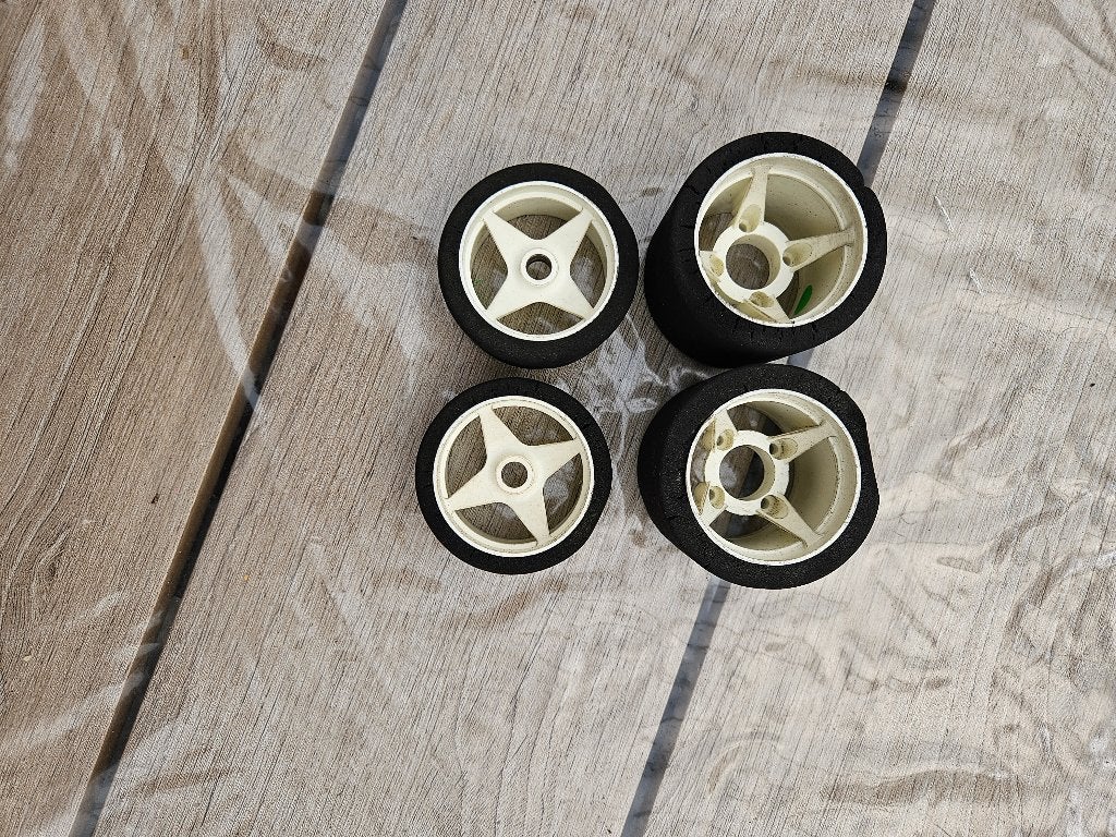 gebruikte 1/10 Corally wielen wit, voor Pan Cars, Elektro, Gebruikt, Ophalen of Verzenden, Schaal 1:10